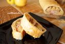 Strudel salato di mele con nocciole e prosciutto