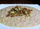 Risotto al mandarino, Saint- Marcellin, gherigli di noci ed il primo tenerissimo carciofo