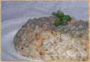 Risotto con gamberetti e salsa di tartufo nero