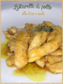 Listarelle di pollo alla birra e miele