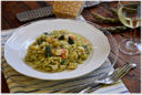 Risotto, asparagi e gamberi-Risotto, asparagus and shrimp