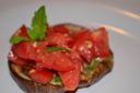Stuzzichini di melanzane e pomodoro