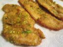 Cotolette di tacchino con granella di pistacchi di Bronte