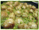 Polpette di maiale con piselli