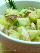 INSALATA DI PATATE E SGOMBRI CON ERBA CIPOLLINA