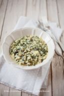 Risotto con friarielli (cime di rapa napoletane)  e macinato di vitello