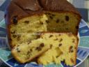 Panettone con margarina e uvetta