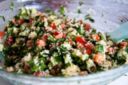 Tabouleh con pollo e verdure