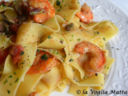 Pappardelle  con mazzancolle, pistacchi e cognac