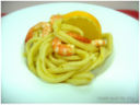PASTA DI GRAGNANO CON GAMBERI AL SUCCO D'ARANCIA
