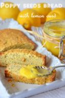 Poppy seeds bread with lemon curd