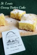 St. Louis Gooey Butter Cake with cheese cream topping