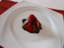 Mousse di cioccolato e fragole