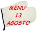 Menù per il 13 agosto
