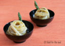 Mini carbonara di asparagi in finger-food