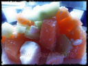 Insalata di melone, feta e cetriolo