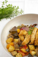 Pollo speziato con Verdure al forno