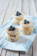 Blueberry cupcakes con buttercream frosting