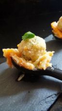 Zucca alla scapece con crocchette di baccalà