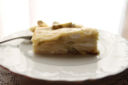 Lasagna bianca con carciofi di Paestum e mozzarella di bufala affumicata
