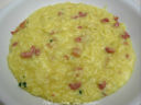 Risotto con pancetta e scamorza affumicata