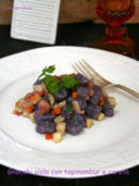 Gnocchi di patate viola con topinambur e carote e la mala sanità!