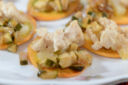 Snack pollo, zucchine e salsa al curry