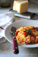 Gli ultimi peperoni, la prima zucca...risotto di fine estate!