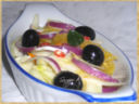 Finocchio con arancia, cipolla rossa ed olive nere