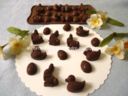 Cioccolatini con Silikomart, ovetti, paperelle e coniglietti