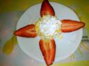 Dolce anticipo di primavera- parfait di fragole e ricotta - ricetta di Eva - light e senza glutine