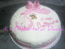 Torta con ciuccio e bavaglino per il Battesimo di Desirèe