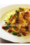 Tagliatelle fave e pancetta