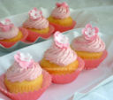Mini cupcakes con mousse alla fragola