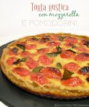 Torta rustica con mozzarella e pomodorini