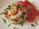 Taboulè di cous cous con riso venere e gambretti