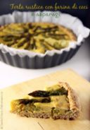 Torta rustica con farina di ceci e asparagi