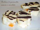 Bonbons di pannacotta arancia e cioccolato