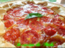torta di brisèe con formaggio e pomodorini