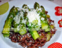 Riso rosso selvatico agli asparagi
