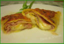 Crèpes farcite con mozzarella e prosciutto cotto