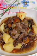 Spezzatino di manzo e patate con funghi e verdure | Ricetta facile