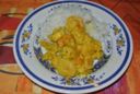 Curry di code di gambero con riso basmati speziato