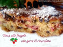 TORTA ALLE FRAGOLE CON GOCCE DI CIOCCOLATO