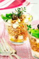 verrine con grano saraceno - insalate per l'estate