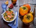 Non è un insalata per tutti : cachi, melograno, cipolle di Tropea  e mandorle tostate ~