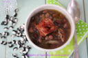 Minestra di fagioli Badda con verza e bacon e un magnifico olio molisano