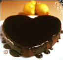 Torta al cioccolato e pere (a forma di cuore)