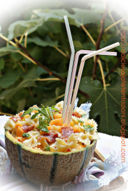 Farfalle al prosciutto, melone e rucola