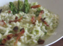 risotto con asparagi e pancetta croccante